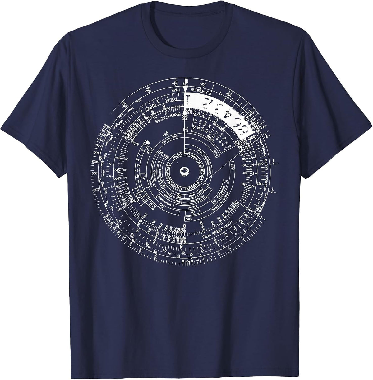 Vintage Chart - Astrophotography Exposure Stars Photo Space T-Shirt - Navy Blue