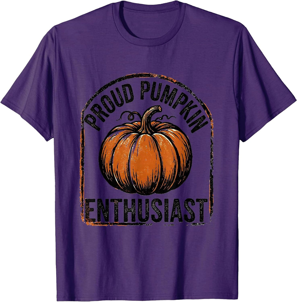 Proud Pumpkin Enthusiast Fall Graphic Design T-Shirt - Purple