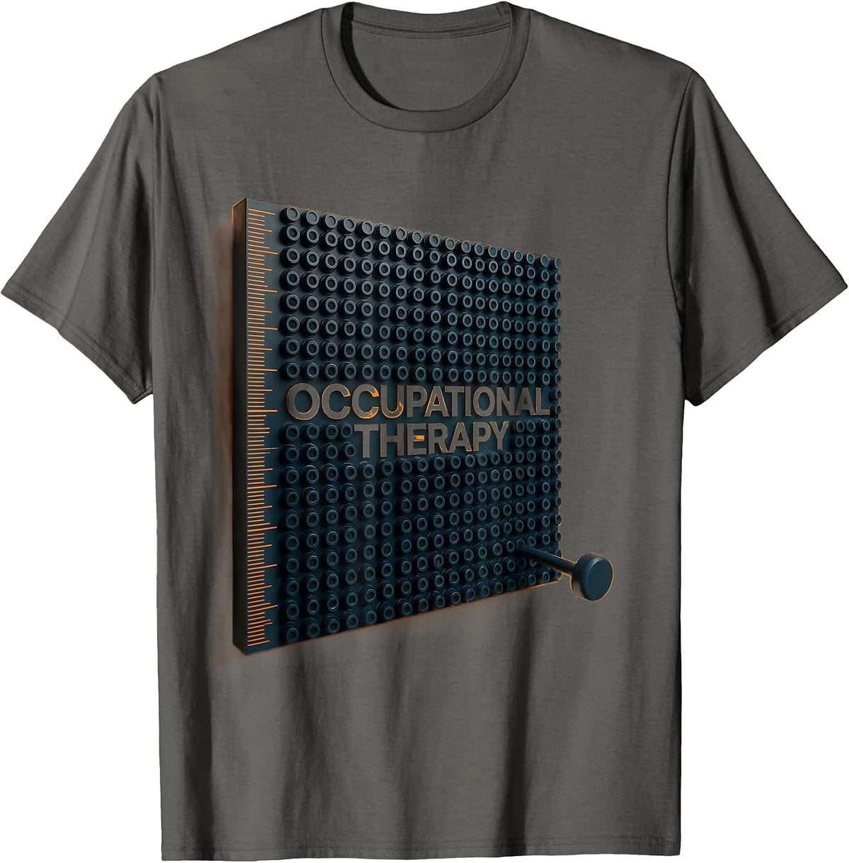 Men's Occupational Therapy Geometric OT Therapist Work Pride T-Shirt - Asphalt Grey