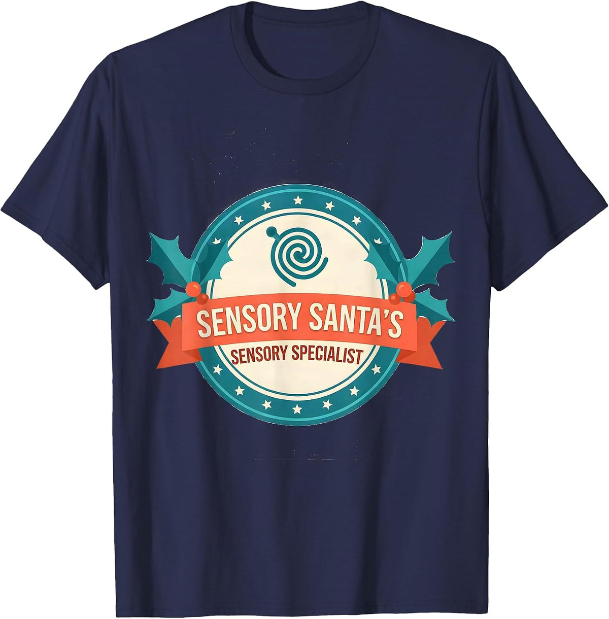 Men's Sensory Santa's Sensory Specialist Occupational Therapist T-Shirt - Navy Blue