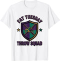 Men's Fat Tuesday Throw Squad Funny Mardi Gras Carnival Party T-Shirt - White