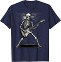This Guitar Is The Whole Riot Punk Rock Skeleton Skull Humor T-Shirt - Navy Blue