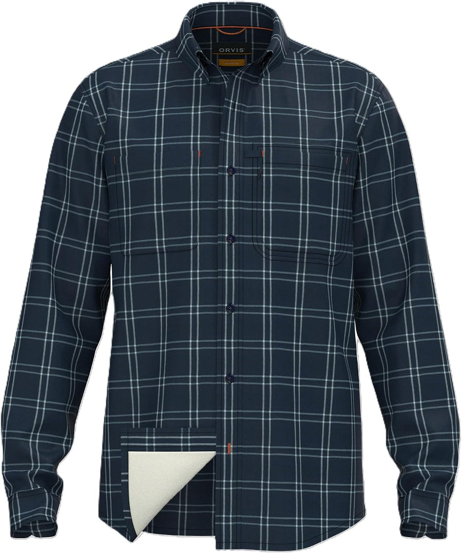 Orvis River Guide Long Sleeve Shirt Men's Moisture-Wicking Breathable, UPF 30 Stretch Blend, Wrinkle Resistant - Dark