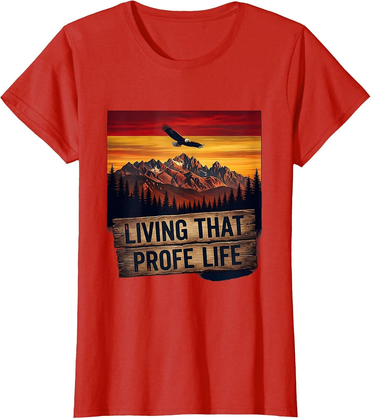 Living That Profe Life Spanish Teacher Design T-Shirt - Red