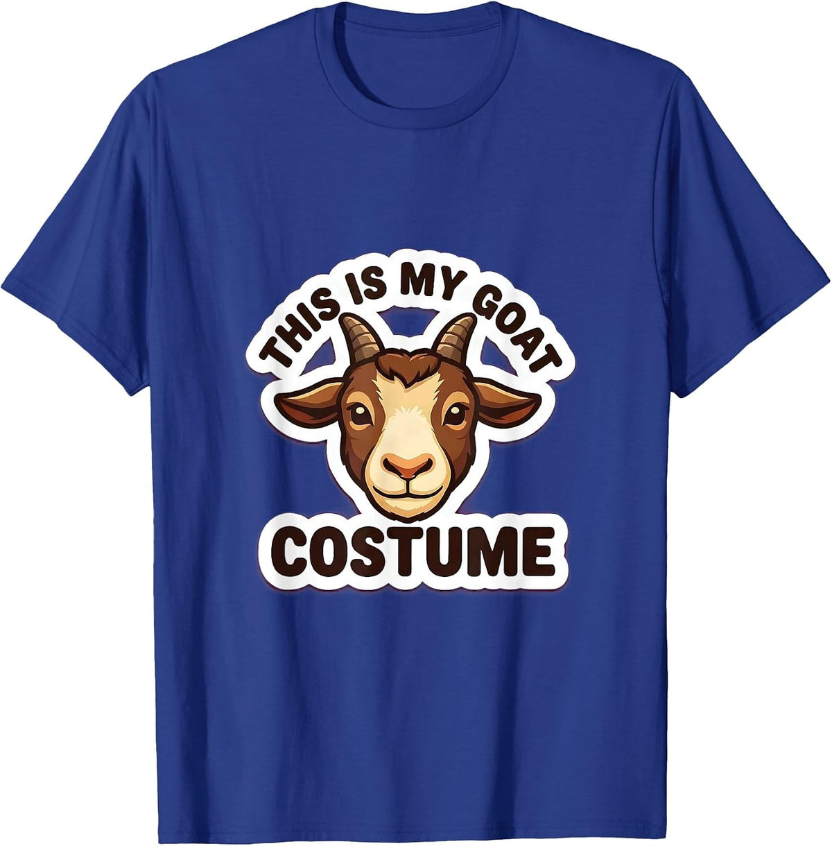 Men's This Is My Goat Costume Cute Kawaii Animal Lover Halloween T-Shirt - Royal Blue