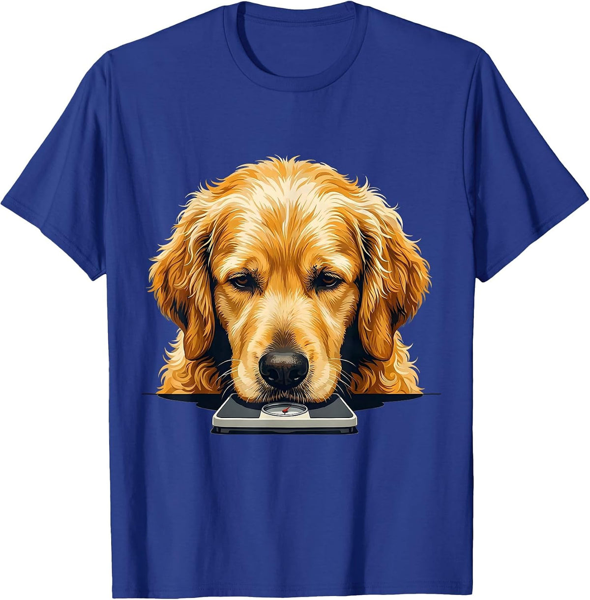 Men's Goldendoodle Head-on Calm Doodle Owner Humor T-Shirt - Royal Blue