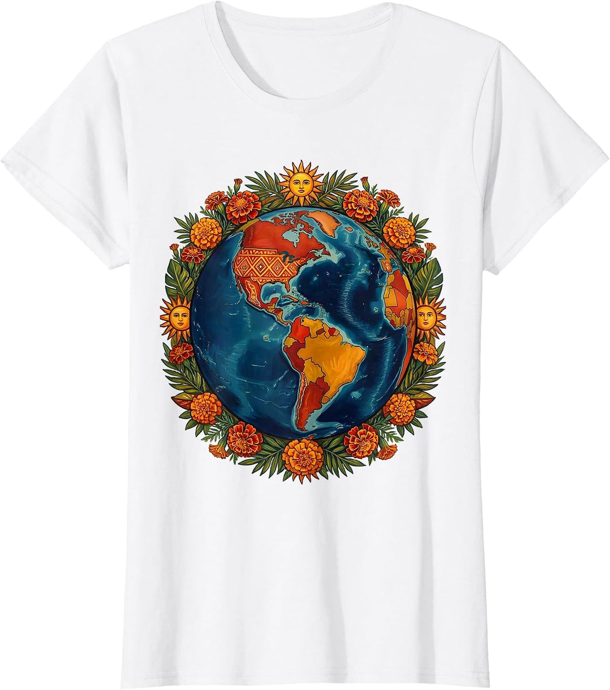 Spanish Teacher Globe Spanish-Speaking World T-Shirt - White