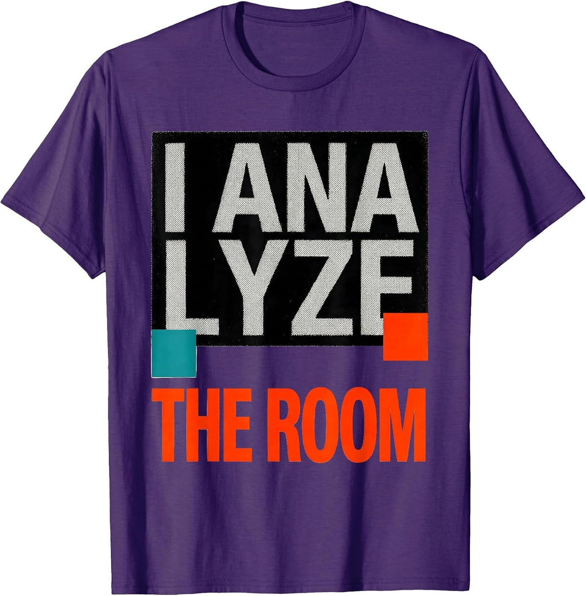 Men's I Analyze The Room Risograph Funny School Counselor T-Shirt - Purple