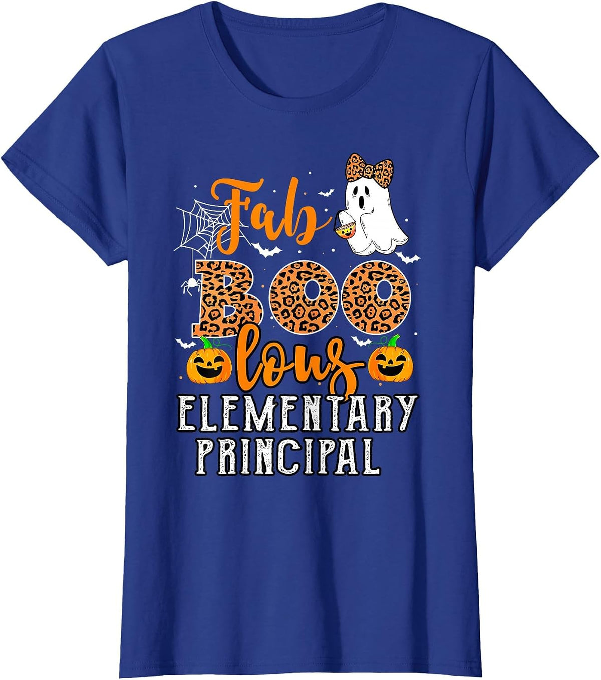 Leopard Halloween Costume Faboolous Elementary Principal T-Shirt - Royal Blue