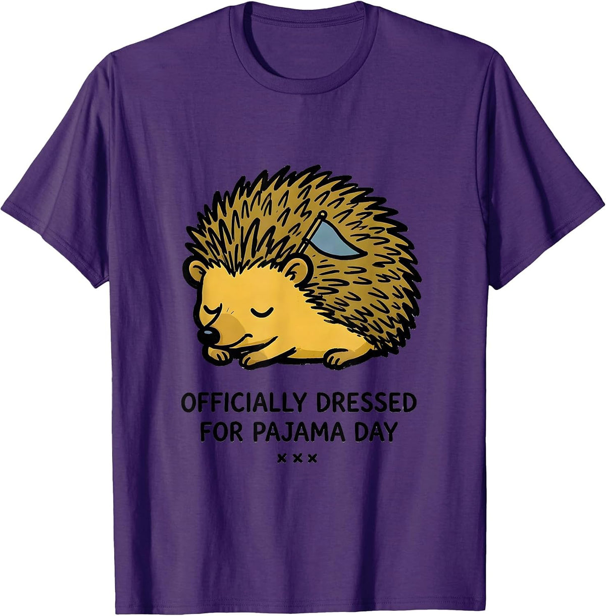 Officially Dressed For Pajama Day Funny Pajama Shirt Teen T-Shirt - Purple