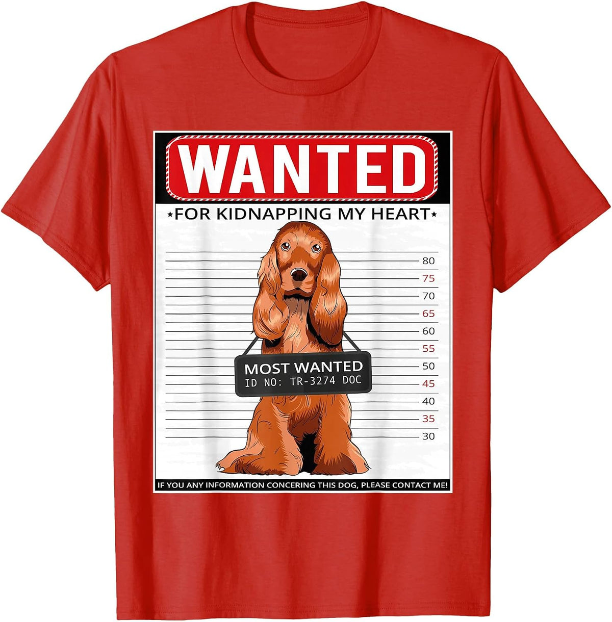 English Cocker Spaniel Dog T-Shirt - Red