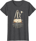 Women's Metronome Approved Djent Funny Heavy Metal Music Metalhead T-Shirt - Dark Heather Grey