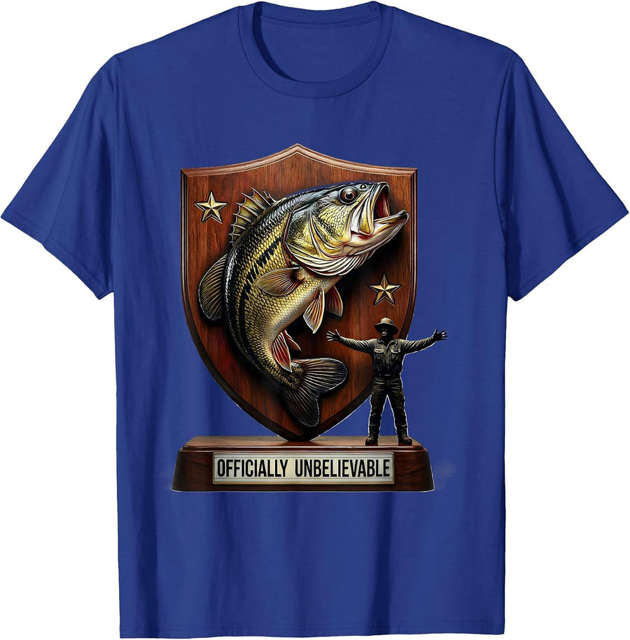 Officially Unbelievable Funny Fishing Dad Humor Father's Day T-Shirt - Royal Blue