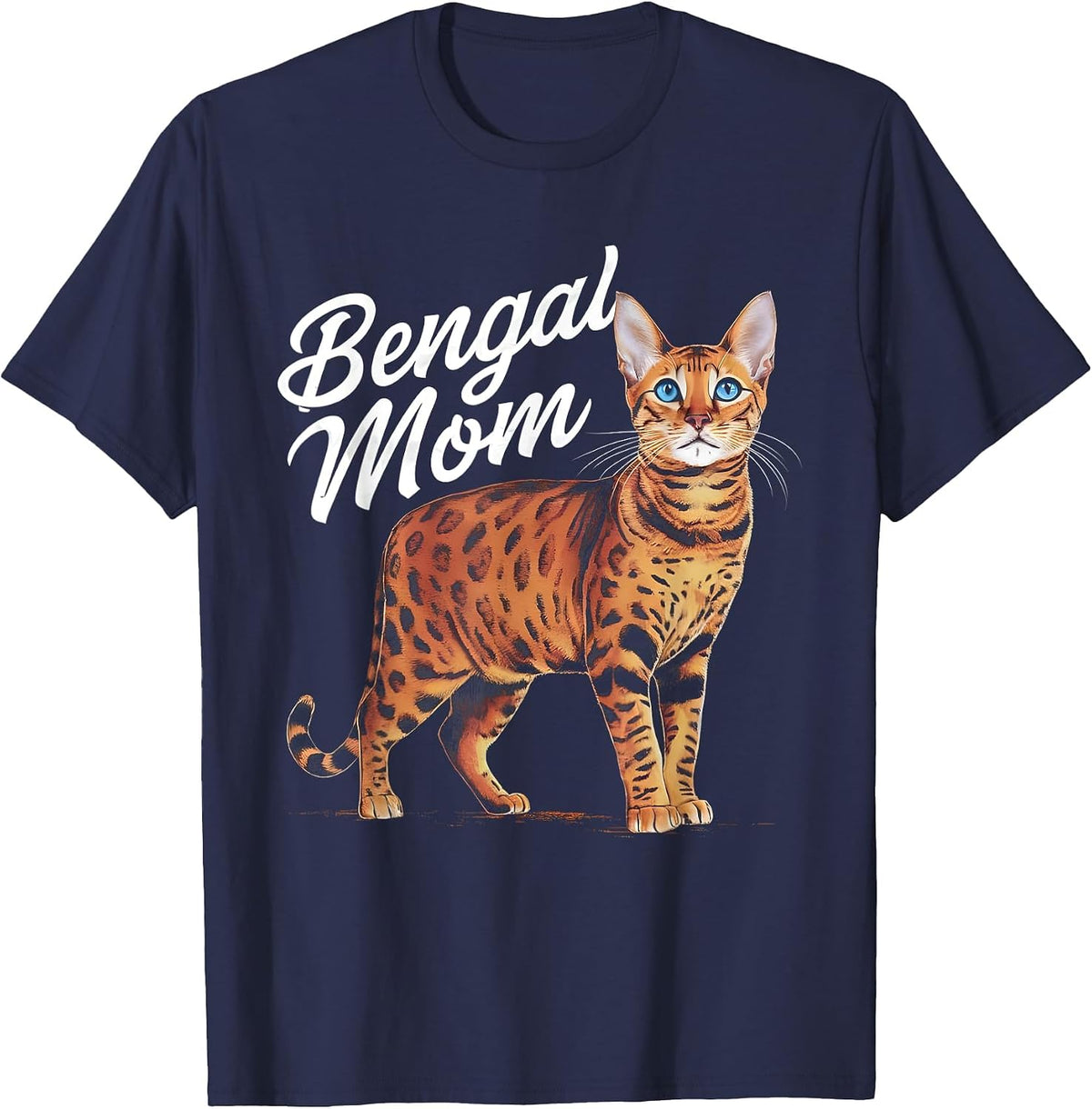 Bengal Mom T-Shirt - Navy Blue