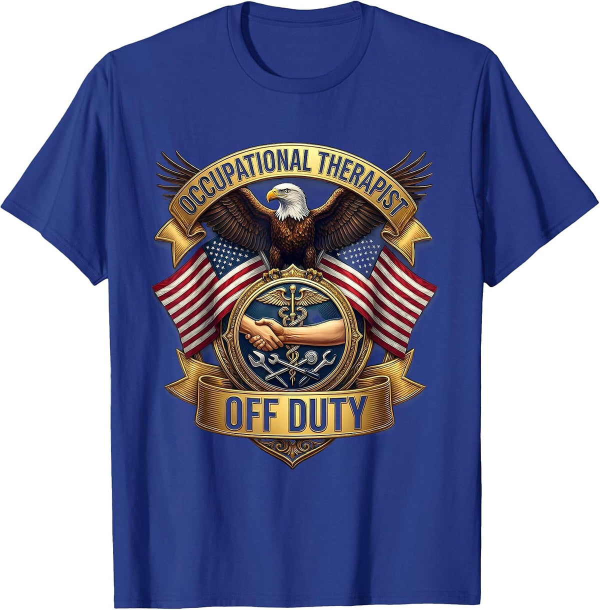 Men's Occupational Therapist Off Duty Fun OT Design T-Shirt - Royal Blue