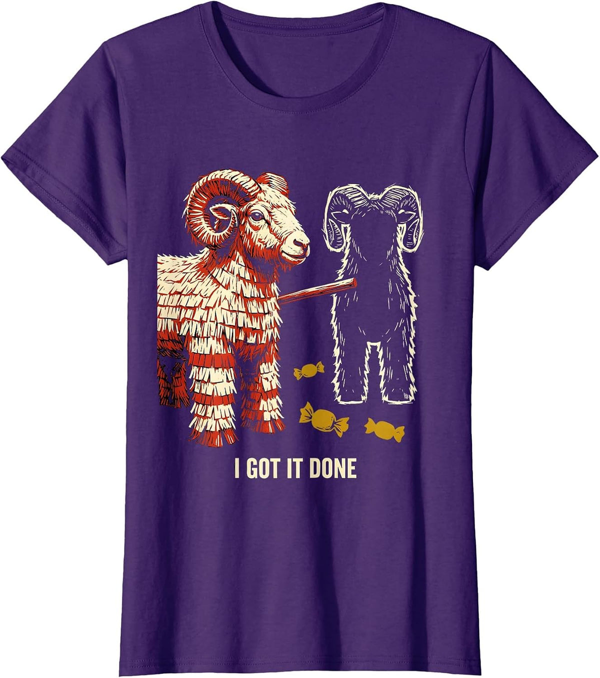 Women's I Got It Done Funny Cinco De Mayo Party Costume T-Shirt - Purple