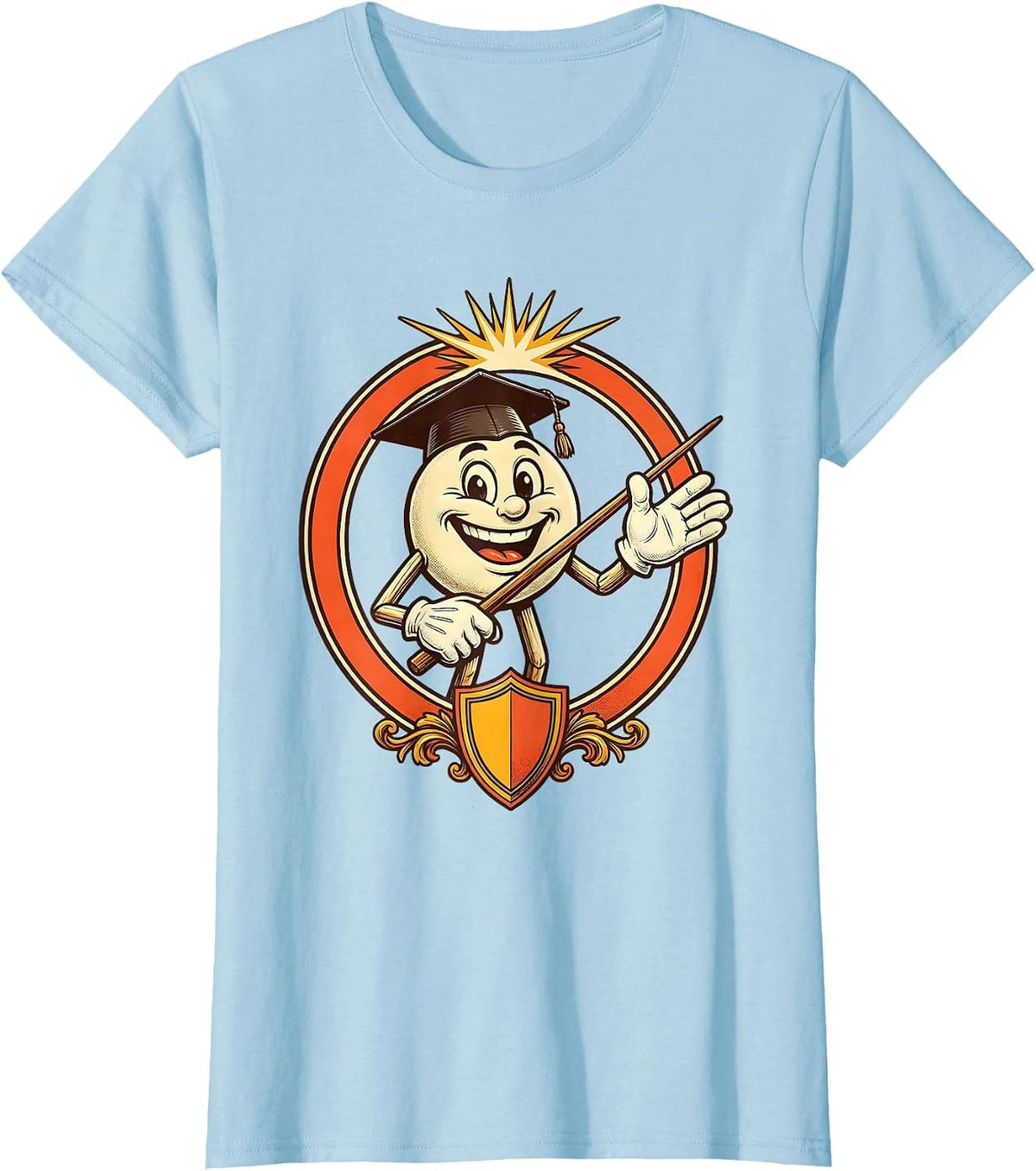Spanish Teacher Chalk Accent Marks Graphic T-Shirt - Baby Blue