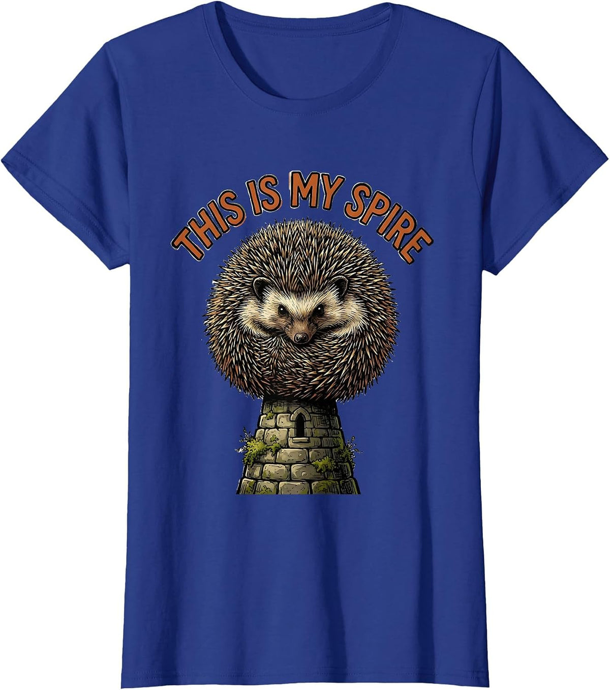 Women's This Is My Spire Quirky Hedgehog Lover Humor Kids Women T-Shirt - Royal Blue