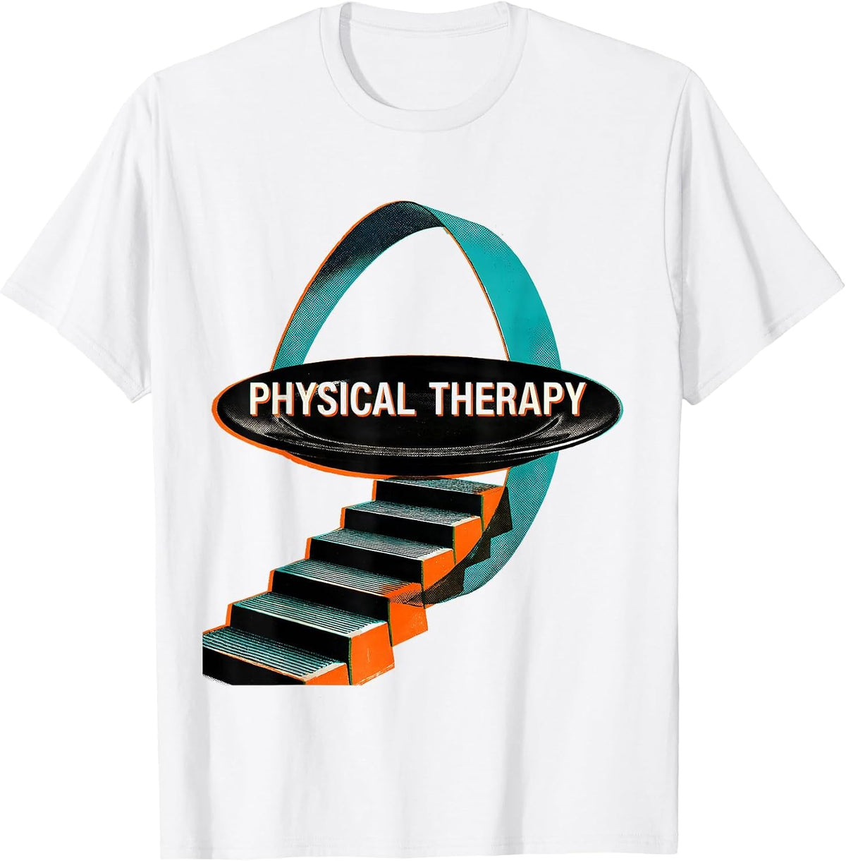 Men's Physical Therapy Risograph Occupational Therapist PT Student T-Shirt - White