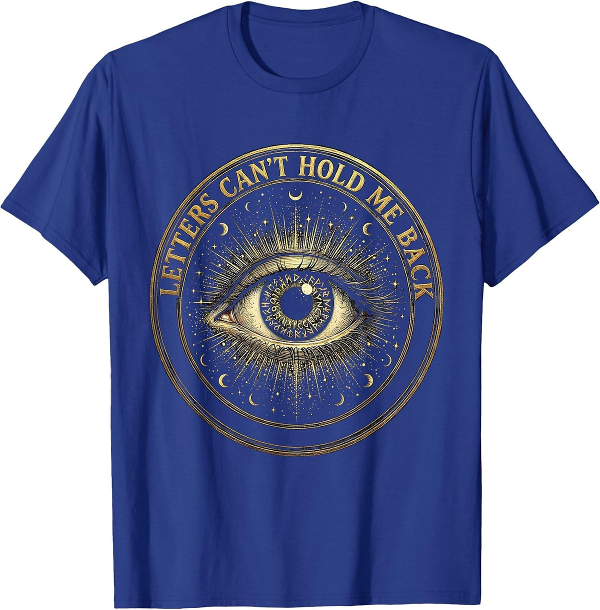 Men's Letters Can't Hold Me Back Dyslexia Awareness T-Shirt - Royal Blue