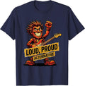 Loud Proud Alternative Bold Statement Design T-Shirt - Navy Blue