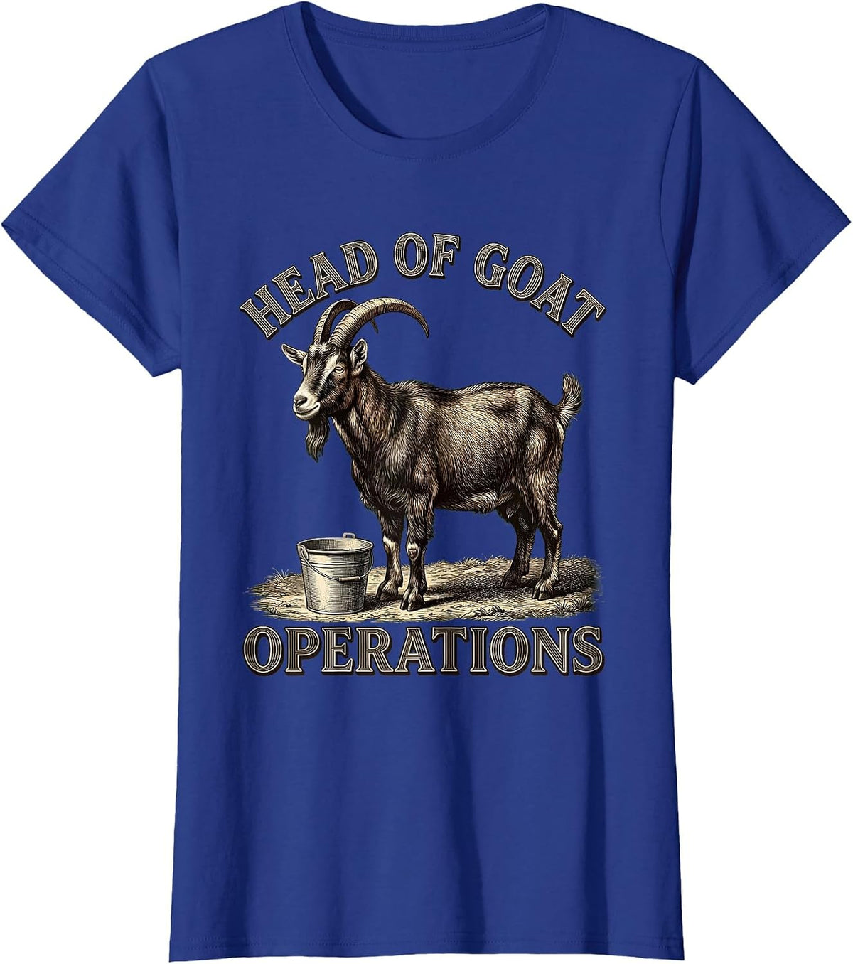Women's Head Of Goat Operations Funny Goat Lover Farm Humor T-Shirt - Royal Blue