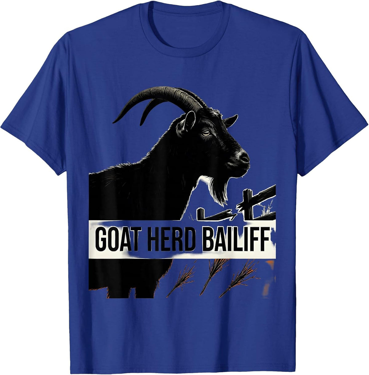 Men's Goat Herd Bailiff Funny Goat Owner Farmer Gift T-Shirt - Royal Blue