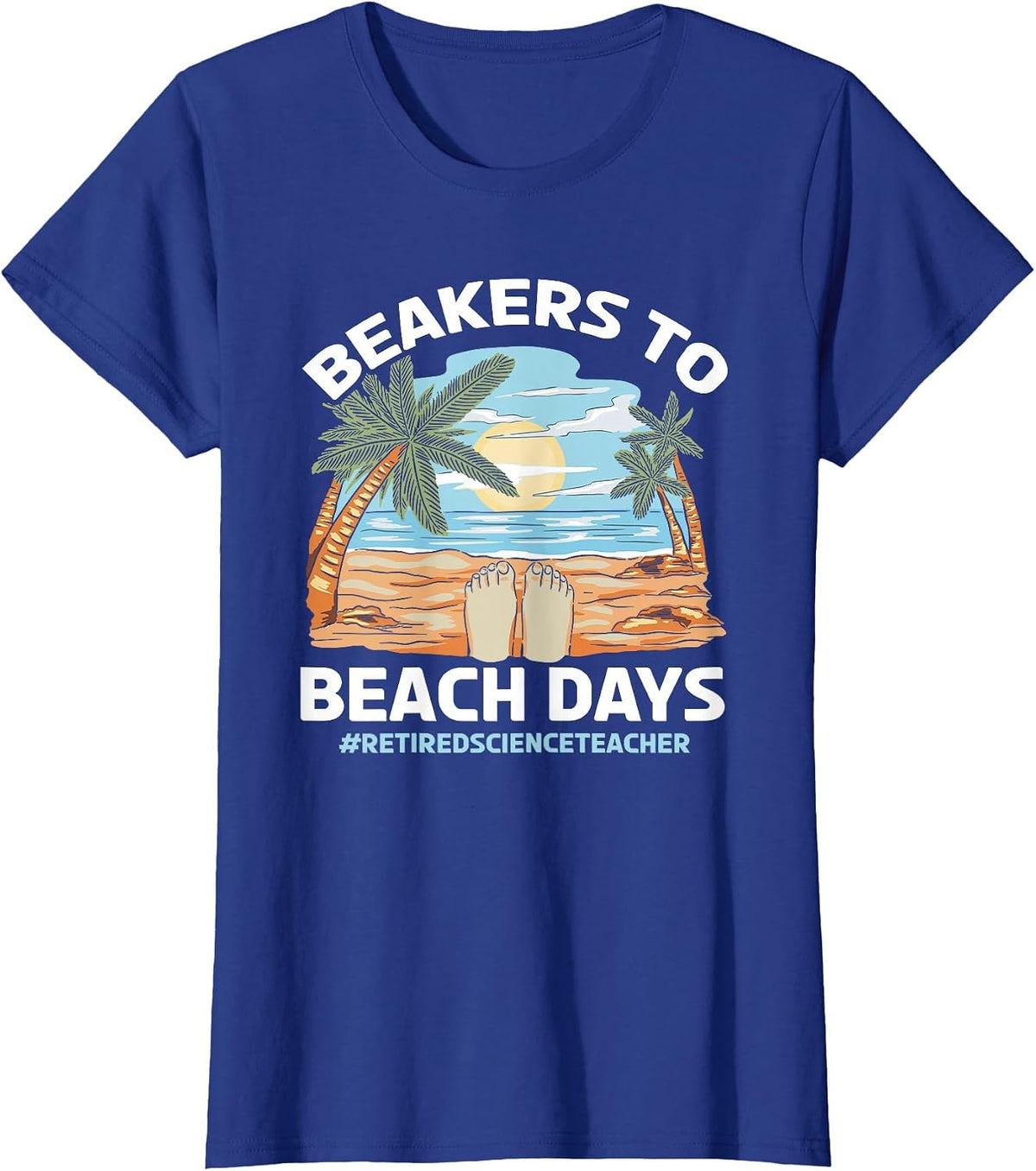 Retired Science Teacher Biology Chemistry Retirement T-Shirt - Royal Blue