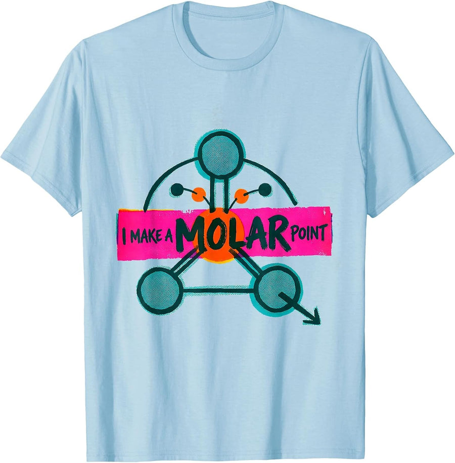 Men's I Make A Molar Point Funny Chemistry Science Student Teacher T-Shirt - Baby Blue