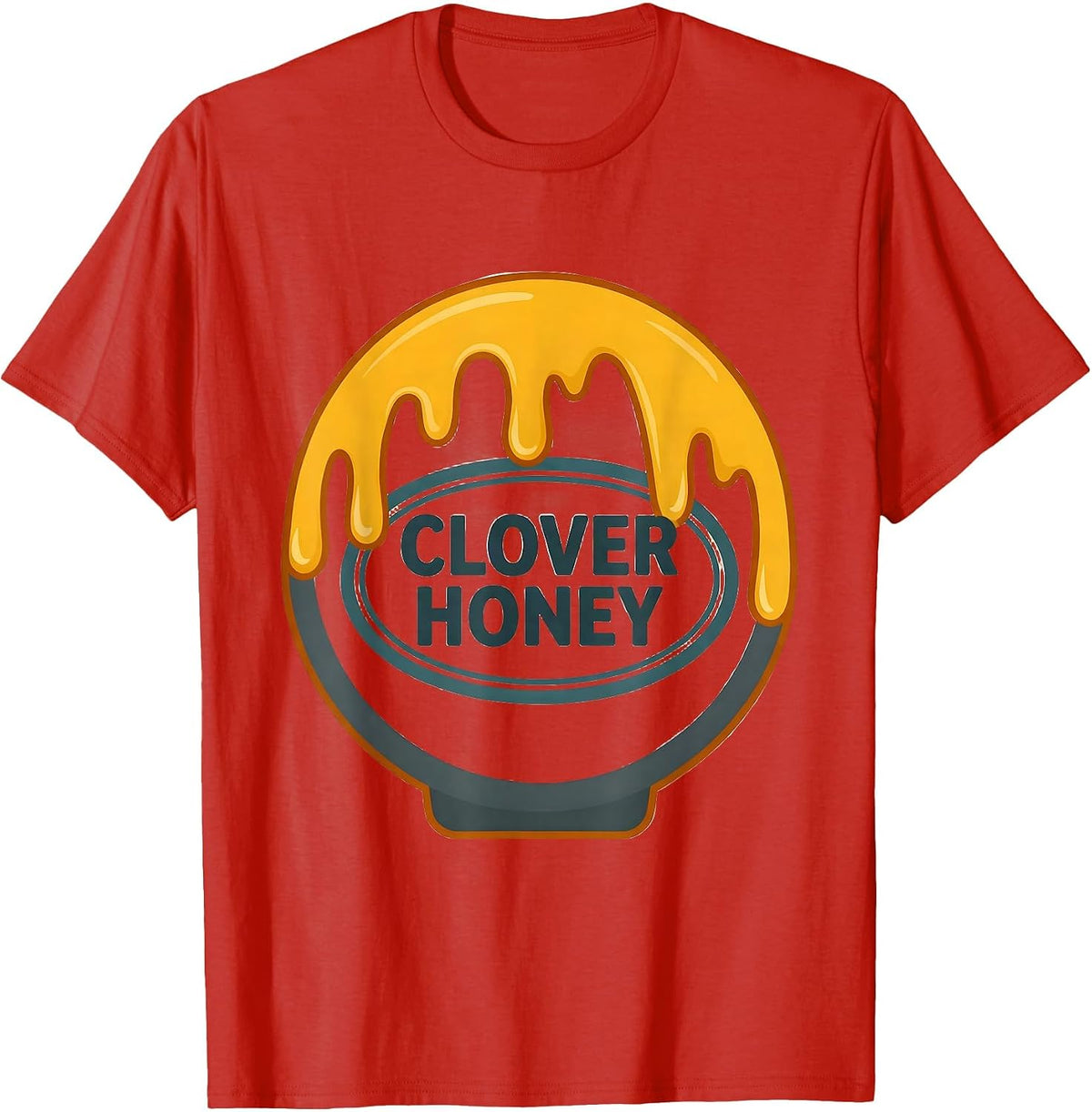 Men's Clover Honey Funny Honey Jar Halloween Costume Novelty T-Shirt - Red