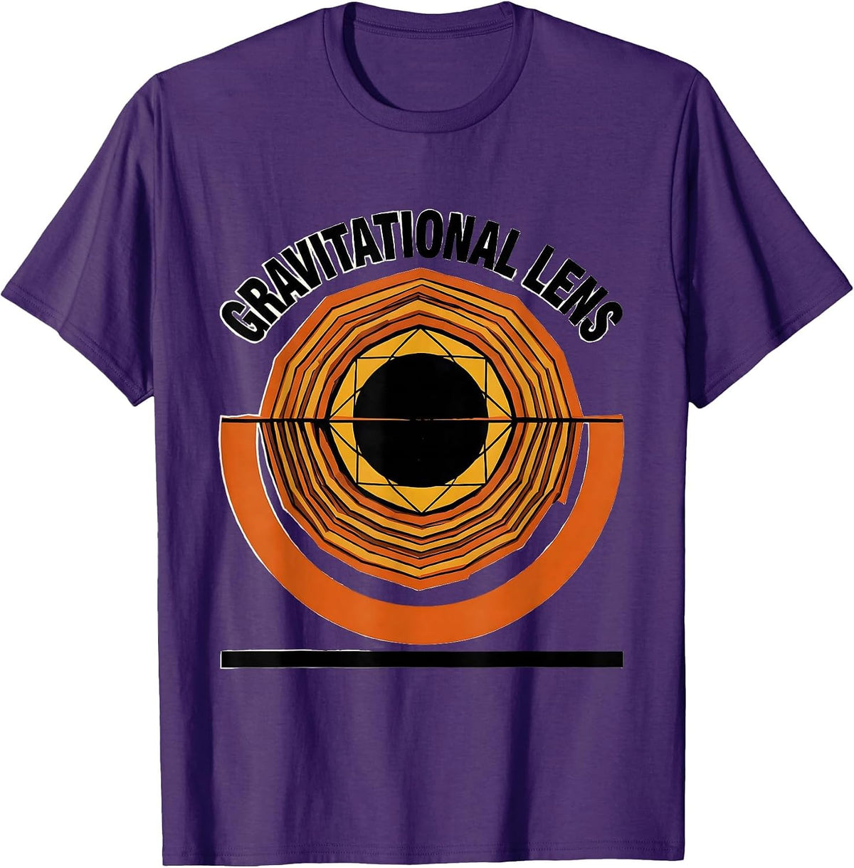 Men's Gravitational Lens Black Hole Astrophysics Science T-Shirt - Purple