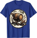 Whiskey Barrel Relaxing Labor Day Illustration T-Shirt - Royal Blue