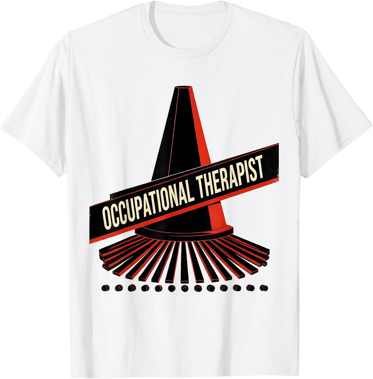 Men's Occupational Therapist Constructivist Poster OT Work Pride T-Shirt - White