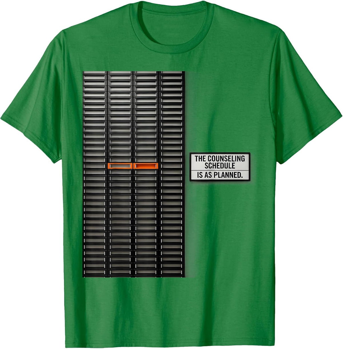 Men's The Counseling Schedule Is As Planned Groovy School T-Shirt - Kelly Green