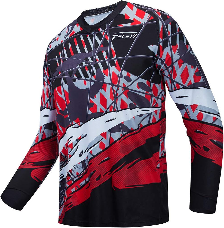 Men's Cycling Jersey Long Sleeve MTB T Shirt Mountain Bike Motorcycle - Cd9549-lj