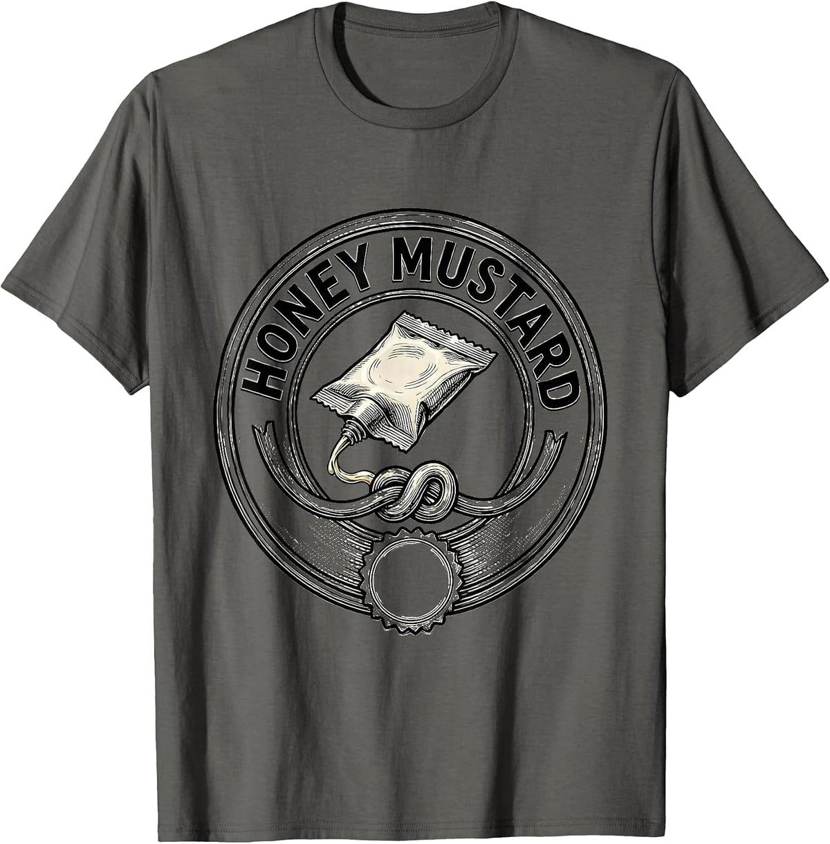 Honey Mustard Halloween Condiment Group Costume Humor T-Shirt - Asphalt Grey