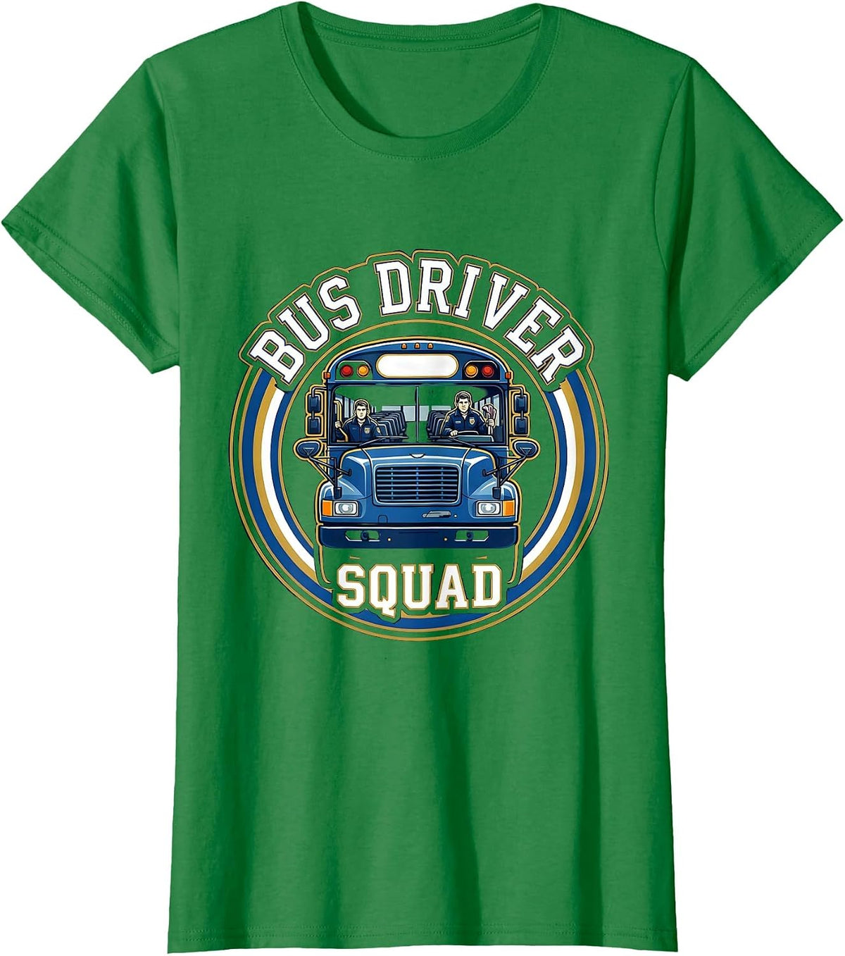 Women's School Bus Driver Crew Appreciation Back To School T-Shirt - Kelly Green