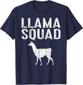 Llama Squad T-Shirt Llama Lover Shirt T-Shirt - Navy Blue