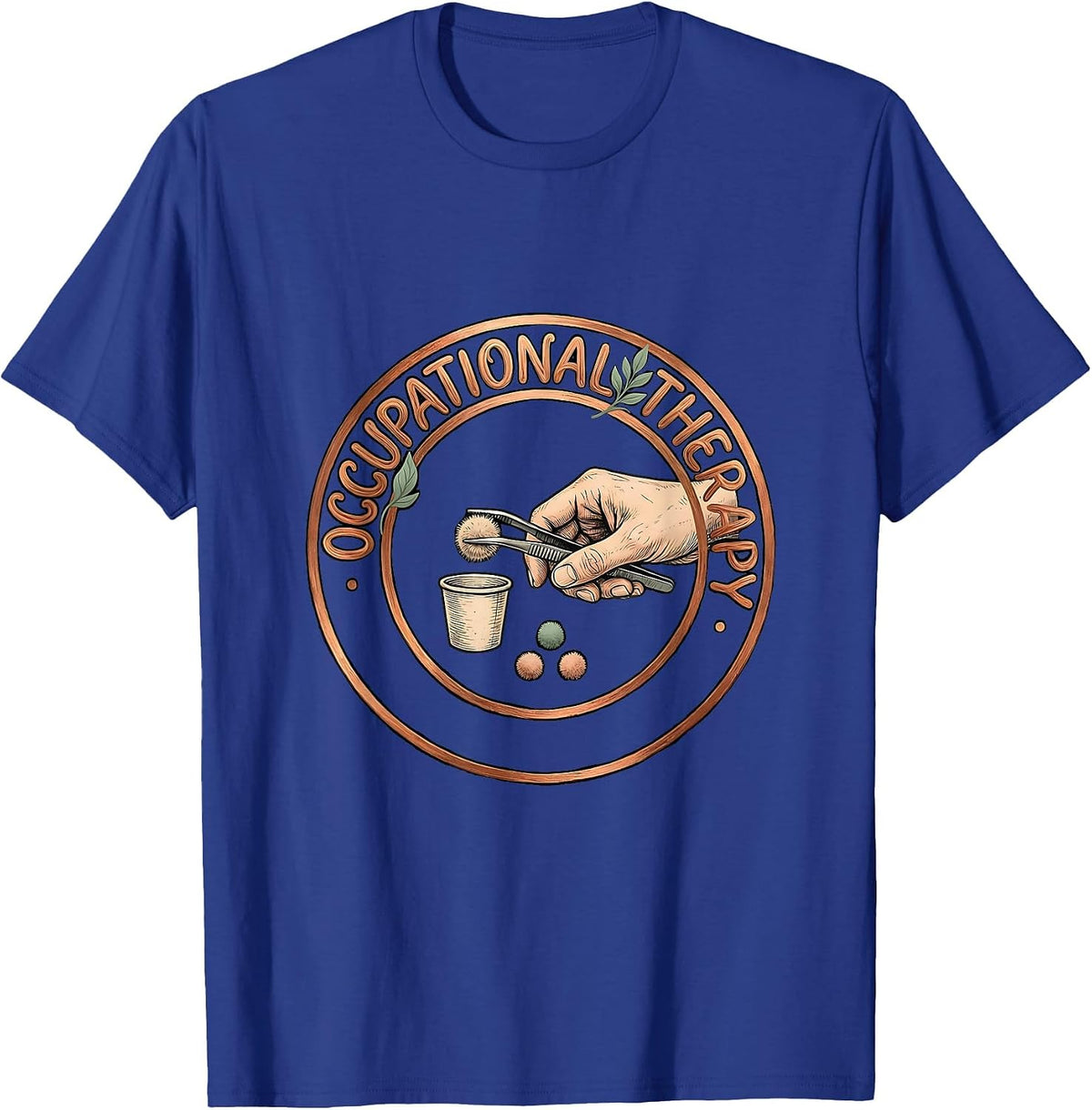 Men's Occupational Therapy Boho Retro Occupational Therapist OT T-Shirt - Royal Blue