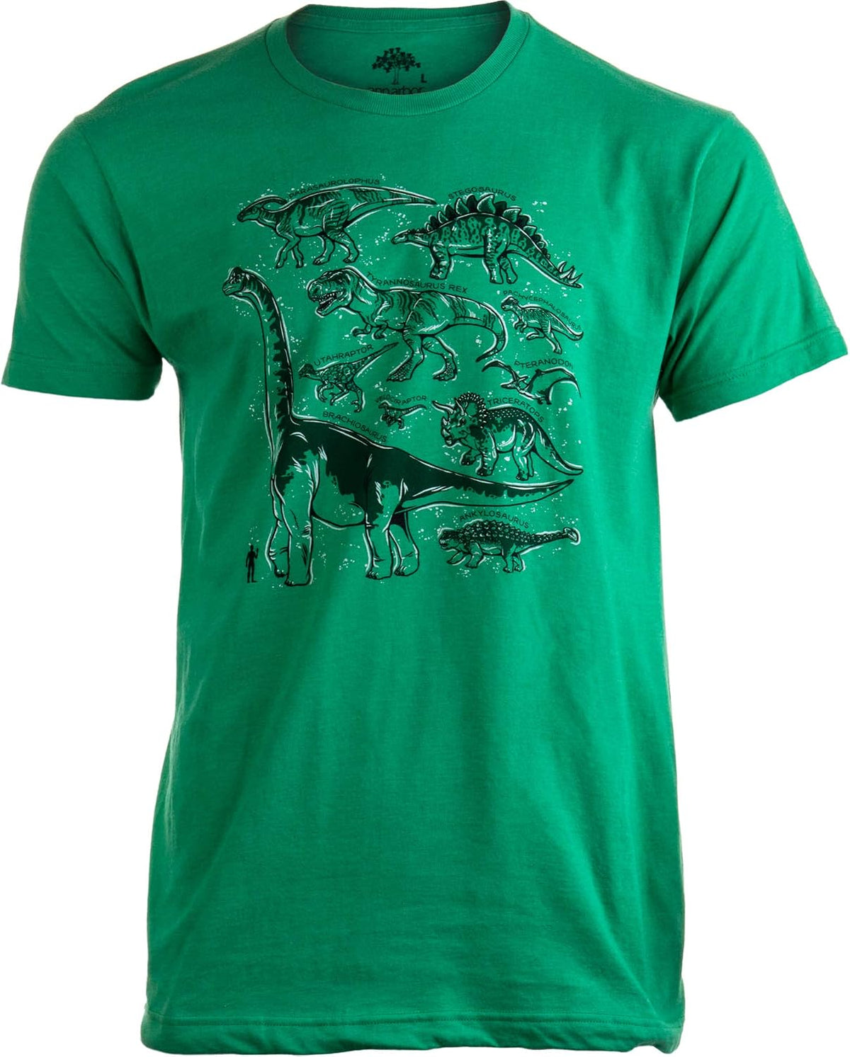 Dinosaur Species | Dino Fan Party Costume T-Rex Raptor Shirt Men Women T-Shirt - Retro Green