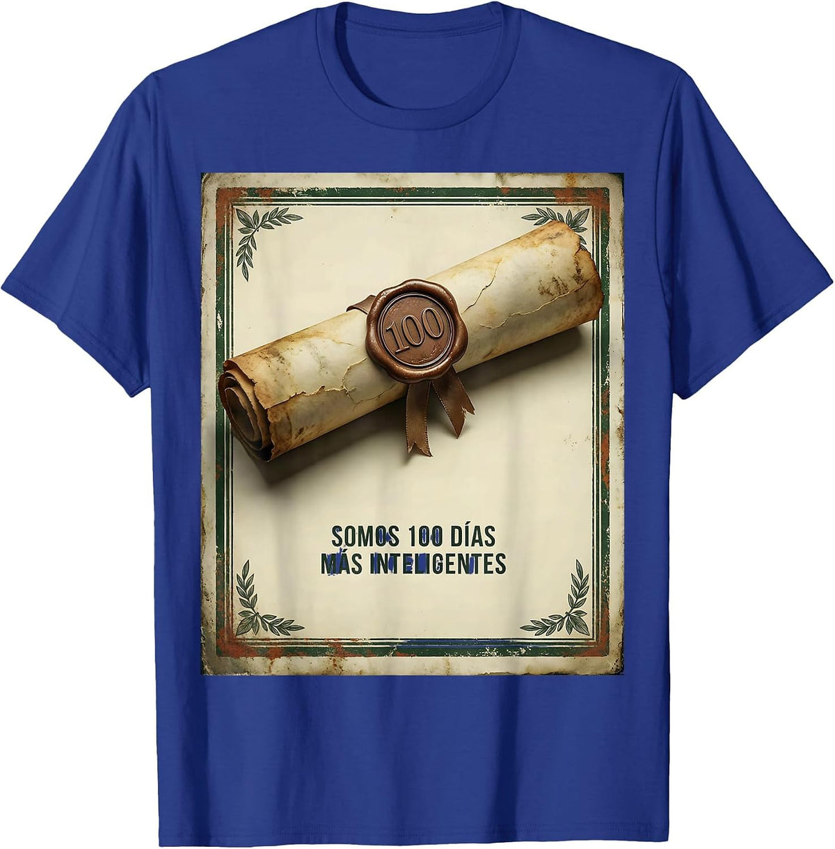 Men's Somos 100 Días Más Inteligentes Vintage Spanish Teacher T-Shirt - Royal Blue