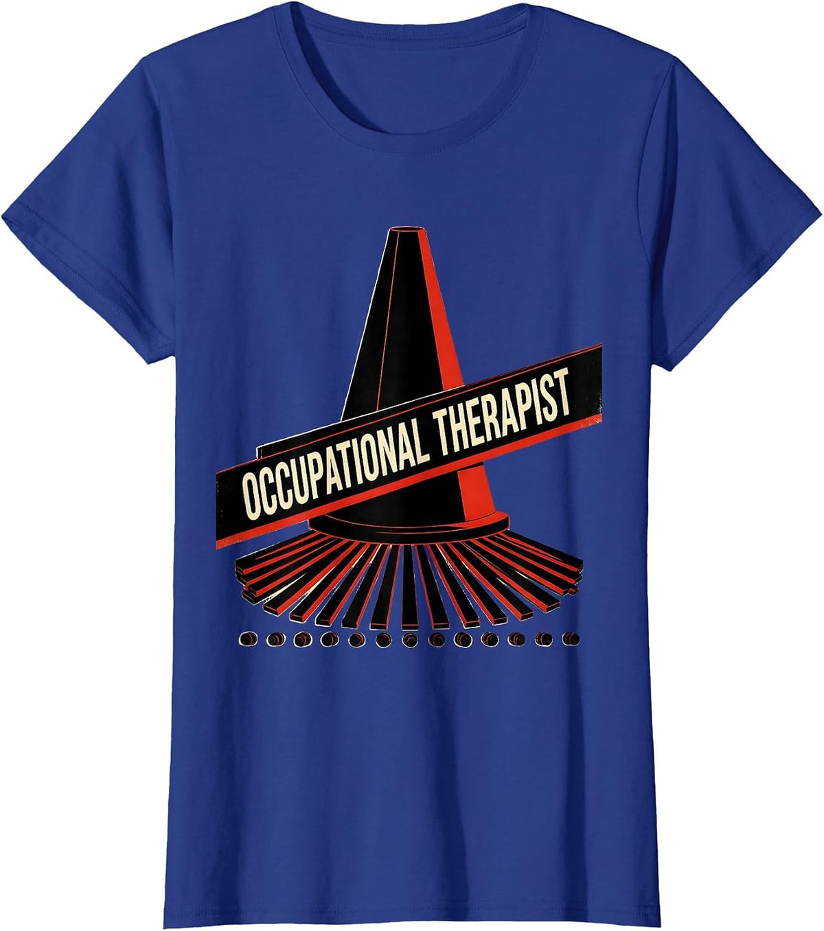 Women's Occupational Therapist Constructivist Poster OT Work Pride T-Shirt - Royal Blue
