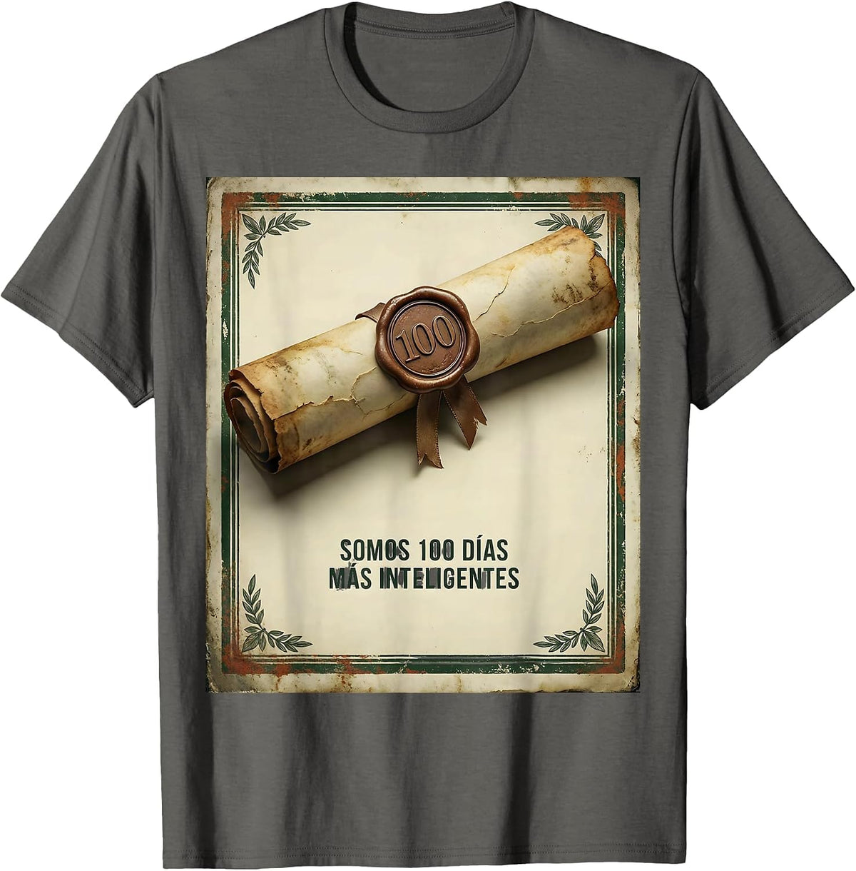 Men's Somos 100 Días Más Inteligentes Vintage Spanish Teacher T-Shirt - Asphalt Grey
