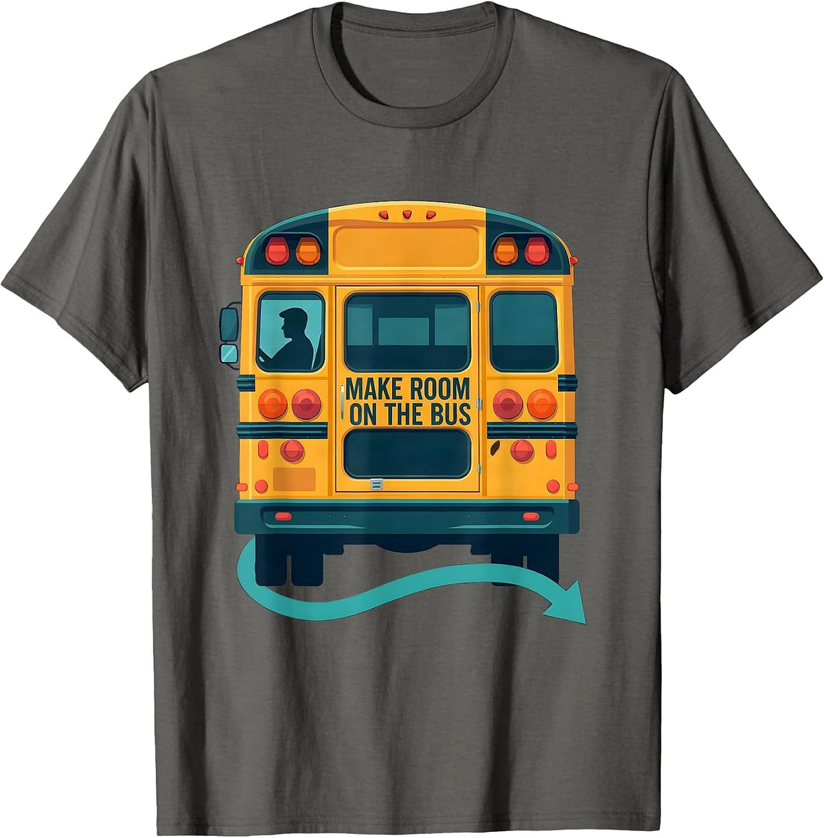 Men's Make Room On The Bus Funny School Bus Driver Gift T-Shirt - Asphalt Grey