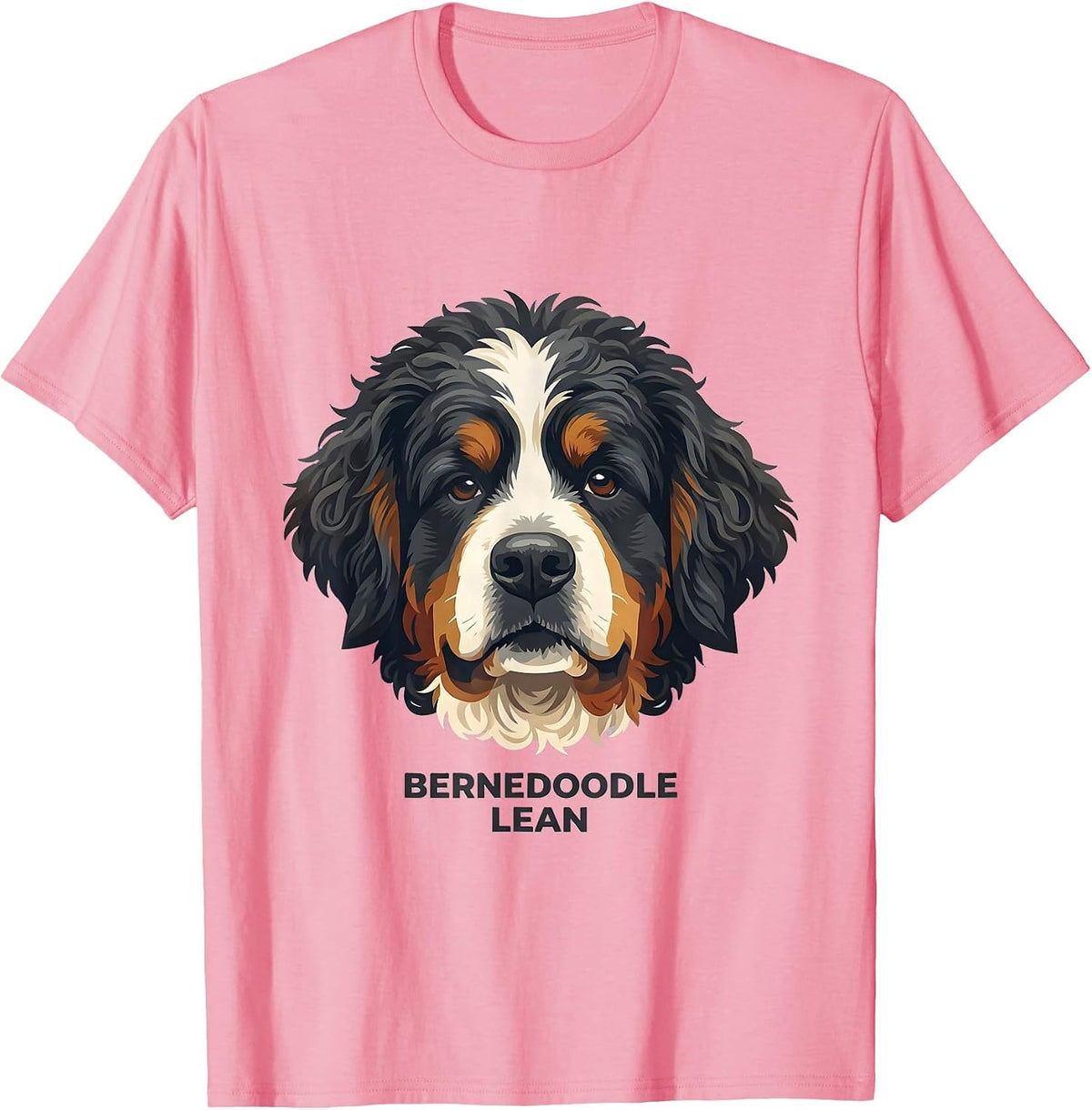 Men's Bernedoodle Lean Funny Bernese Mountain Dog Doodle Owner T-Shirt - Pink
