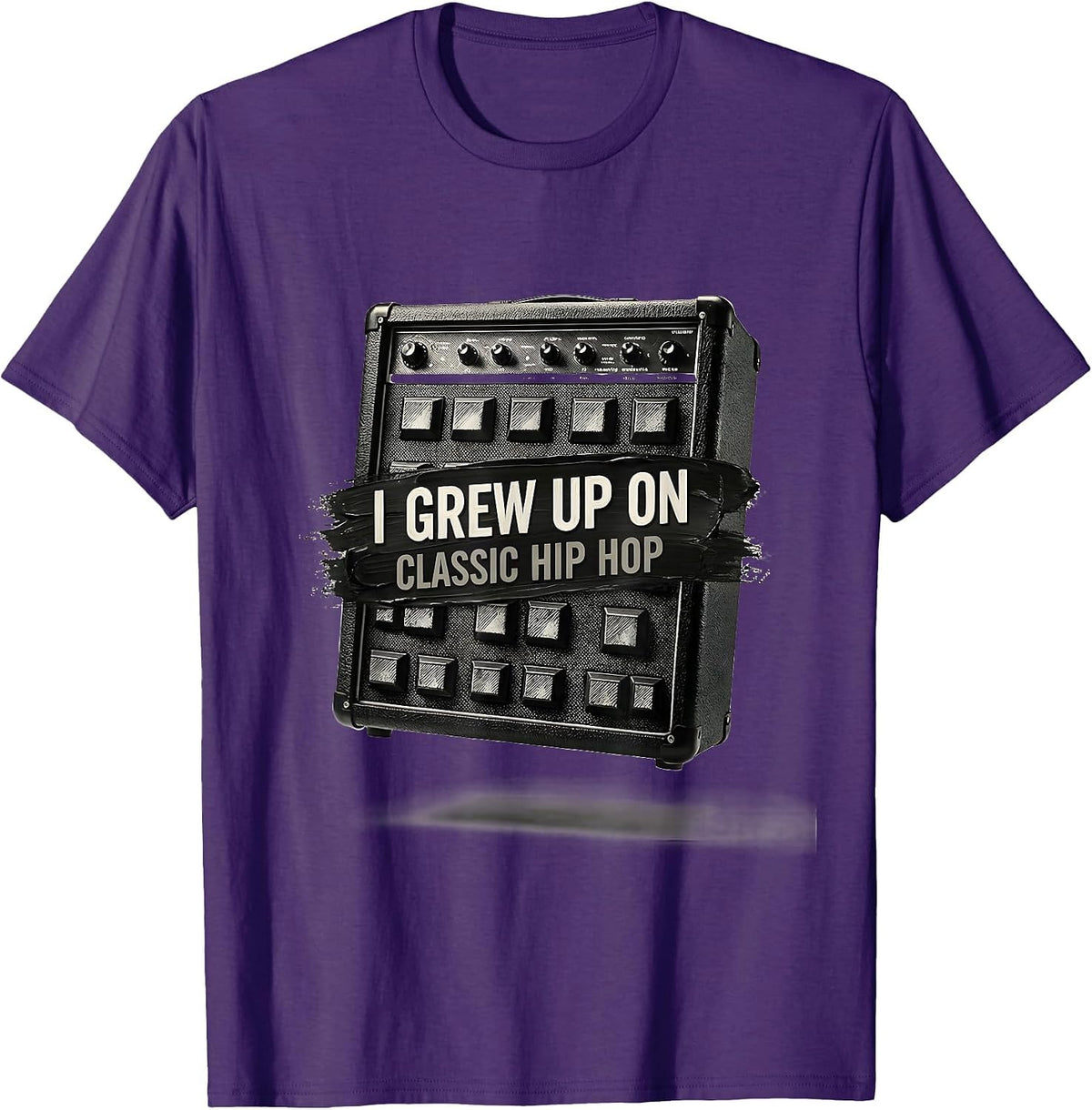 I Grew Up On Classic Hip Hop Urban Nostalgic Streetwear T-Shirt - Purple