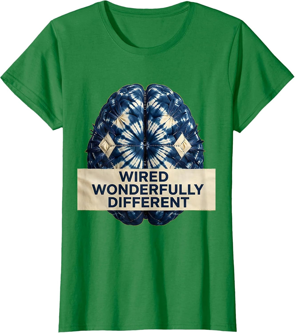Wired Wonderfully Different Dyslexia Awareness T-Shirt - Kelly Green