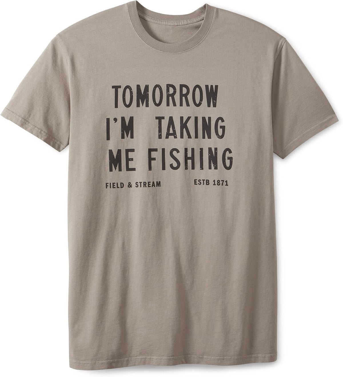 Field & Stream Unisex Short Sleeve Graphic Tee, Grey, Large - As Pictured