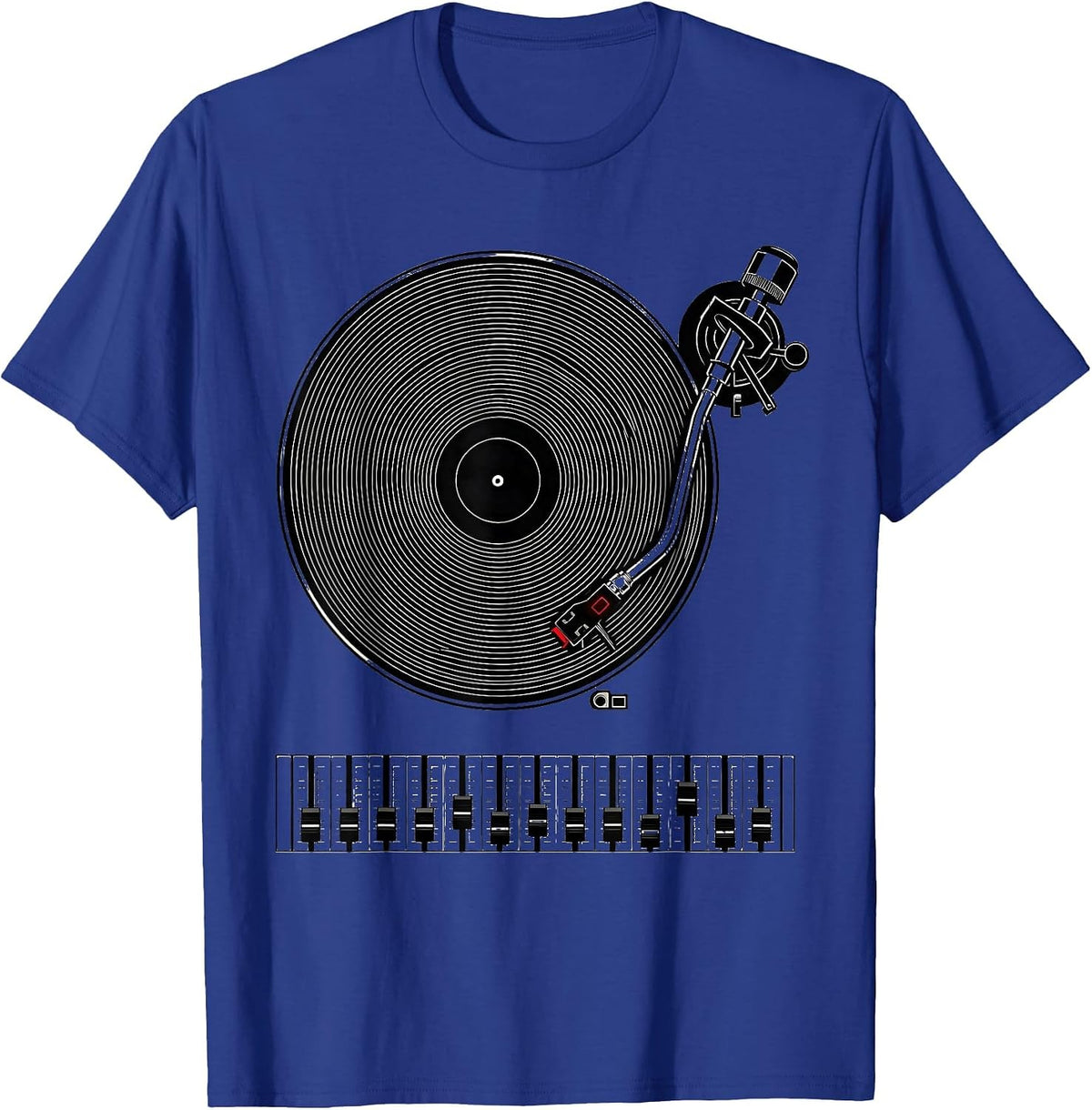 Turntable Platter DJ Nostalgia 90s Hip Hop T-Shirt - Royal Blue