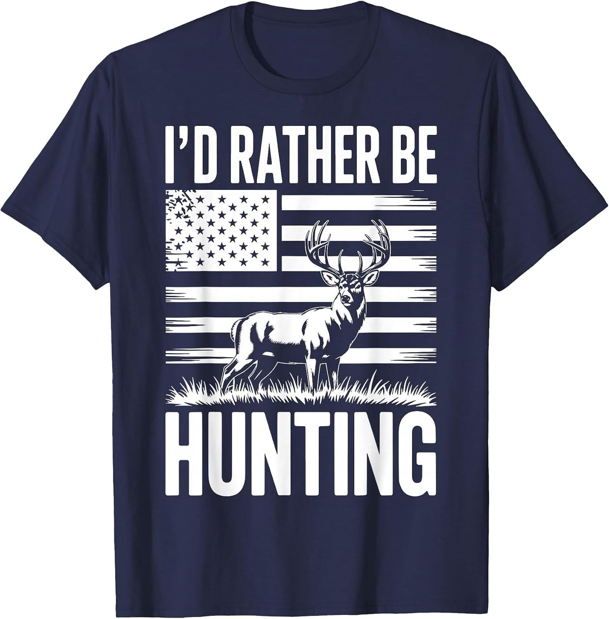 I'd Rather Be Hunting T-Shirt - Navy Blue